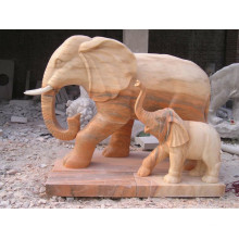 Animal garden sculpture outdoor red sandstone elelphant statue